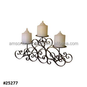 Forme ronde support pilier bougeoir fait à la main moderne en métal or bougeoir design de luxe candélabre en fer au prix de gros - Product Image 6