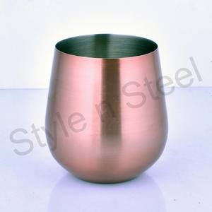 Stainless Steel Goblet Wine Glass With <b>Copper</b> Colour Stainless Steel <b>Copper</b> Wine Glass Luxury Champagne <b>Cup</b> Party <b>Copper</b> - Product Image 1