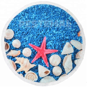 <b>Turkish</b> Printed Starfish and Sea Patterned With Oversized and Lightweight Microfiber Quick-Dry and Tight-Woven Cloth %100 Cotton - Product Image 1