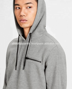 Pull à capuche léger et personnalisé pour hommes, sweat à capuche d'entraînement en coton, polyester, spandex, gris, sweat à capuche respirant et zippé pour hommes - Product Image 4