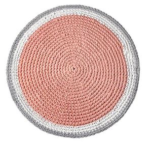 Eco friends poufs et tapis ronds de haute qualité tricotés et crochetés à la main par des artisans indiens de manière traditionnelle fait à la main - Product Image 1