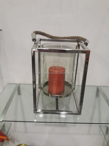 Linterna de pilar con mango de cuerda, artesanía de moradad de alta calidad - Product Image 1