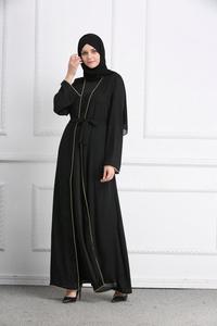 Buena calidad de las mujeres musulmanas rayas Kaftan Abaya de Dubai bata Kimono - Product Image 5