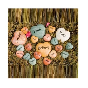 Cœurs en pierre gravée personnalisé, pièces - Product Image 3