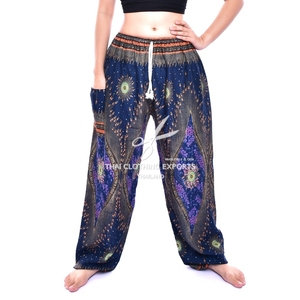 กางเกงฮาเร็มนกยูงเอวยางยืด,กางเกงใส่ได้ทั้งชายและหญิง - Product Image 6