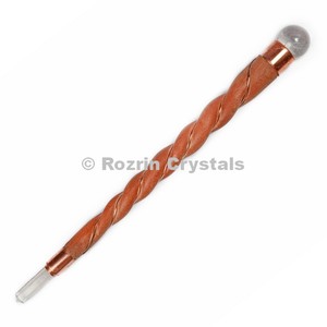 แท่งหินอาเกตสำหรับบำบัดรักษา |   ไม้เท้าแกะสลักตามหลักฮวงจุ้ย - Product Image 5