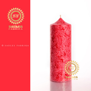 Bougie pilier en cire de palmier naturelle 19.5 cm 100% organique pour Noël et les vacances Fabriquée en Lettonie - Product Image 5