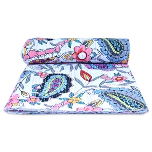 Hot Selling Indian Luxury Vintage Handmade High Quality Pure Cotton Printed Kantha <b>Bedspread</b> for Bedroom Wholesale - Product Image 1
