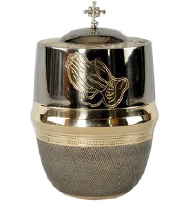 Urna Funeraria de Metal con Acabado Colorido, Urna Conmemorativa para Cenizas de Adultos, Urna de Metal para Cenizas de Adultos con Acabado Brillante Morado - Product Image 5