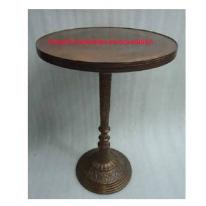 โต๊ะอลูมิเนียมติดปลายโต๊ะสำเนียงกลางแจ้งในร่ม,พร้อมเคลือบทองแดงสไตล์แอนทีคสำหรับตกแต่งระเบียงข้างเตียงห้องนั่งเล่นทางเข้า - Product Image 1