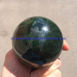 Boule sphérique en jade néphrite de qualité supérieure, polie, verte, décorative - Product Image 6