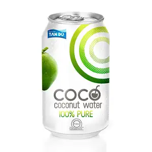 缶330mlの純粋な100% ココナッツ水-卸売-ベトナムのTanDo飲料