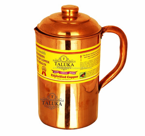 ขายส่งผู้ผลิตที่ทำด้วยมือทองแดงบริสุทธิ์การจัดเก็บให้บริการน้ำบนโต๊ะอาหารเหยือกเหยือก - Product Image 1