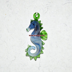 Pendentifs en verre de Murano soufflé à la main, figurine d'hippocampe - Product Image 6