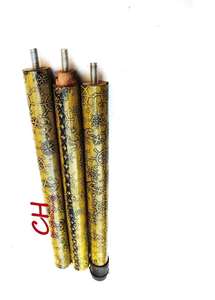 Latón náutico Mango de latón náutico Bastón de caminar en relieve de cuero amarillo Bastón de caminar hecho a mano antiguo. Regalo del Día del Padre. - Product Image 2