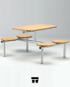 Mobilier scolaire moderne multi-usages de marque PRIME, ensemble de cantine en métal, bureau, garantie de 5 ans pour la salle à manger du collège - Product Image 3