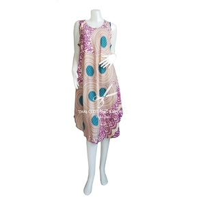 เดรสแขนกุดพิมพ์ลายดอกทานตะวัน,เดรสยาว,สวมใส่สบาย - Product Image 2