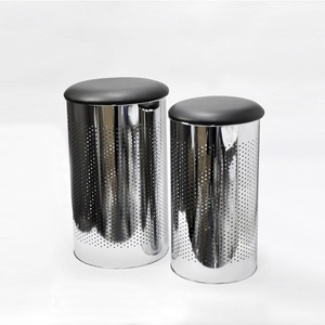 2 pièces/ensemble chrome portable en métal panier à linge - Product Image 1