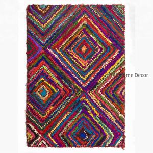 Home decorative Hand tufted <b>Chindi</b> <b>rug</b> for Living room, Hand woven designer <b>rugs</b> online - Product Image 3