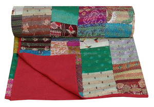 Edredón Kantha Sari Patchwork al por mayor - Product Image 4