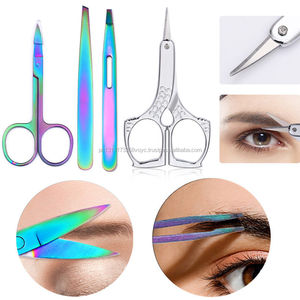 Fresno Beauty-Tijeras de acero inoxidable 2018, pinzas para pestañas, removedor de vello Facial - Product Image 4