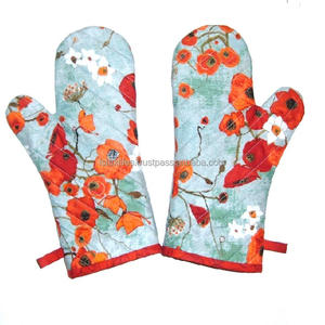 Cotton <b>Oven</b> <b>Mitts</b> Heat and Slip Resistant Pot <b>Mitts</b> - Product Image 2