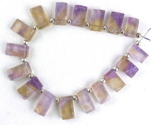 18 pièces en forme de rectangle glorieux, pierre précieuse amétrine brute naturelle, multicolore, coupée à la main, grossiste indien de pierre de fabrication de bijoux - Product Image 2