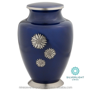 Urnas de cremación con diseño y patrón para cenizas, urnas japonesas de cobre antiguo para cenizas, de lujo real, de Metal - Product Image 2