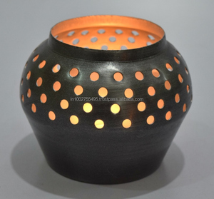 Black Gold Finished Metal Iron Round Tea Light Holder Handmade 8x8x10 cm Unique Wedding <b>Table</b> Decor <b>Christmas</b> <b>Gifts</b> Home - Product Image 2