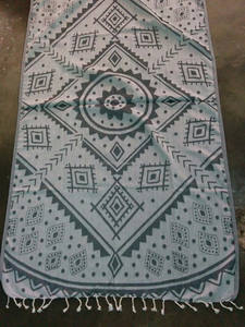 Toallas turcas Navajo Pestemal, toalla Hammam Turquía al por mayor-Manta y toalla de playa/Colección tejida Jacquard Greencolor - Product Image 5