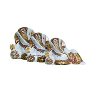 Ganesha de cerámica blanca, estatua de Ganesha ideols, regalo de retorno de boda india - Product Image 4