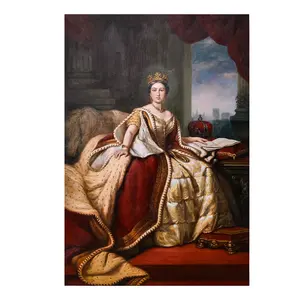 Beroemde Winterhalter Queen Victoria Portret Luxe Home Decor Canvas Muur Olieverf