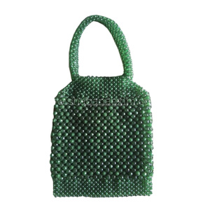 Bolso de mano de diseñador para mujer, bolsa de mano hecha a mano con cuentas auténticas, venta al por mayor - Product Image 4