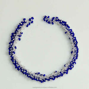 Natural Semi Precious Stone <b>Rosary</b> <b>Beads</b> Chain Gold Plated DIY Natural Stone Wire Wrapped Handmade Rondelle Stone <b>Beads</b> Chain - Product Image 6