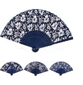 Abanico de mano de papel de bambú liso, barato - Product Image 1