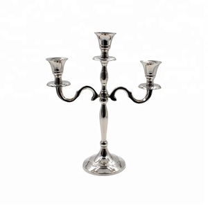 เชิงเทียนทองเหลืองพื้นสำหรับงานแต่งงานแฟนซี - Product Image 1