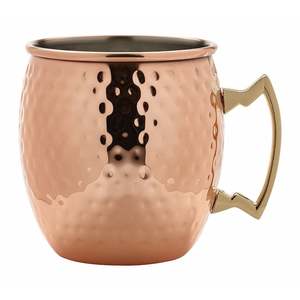 Mule Mugs Copper Mule Mugs Superficie martillada con mango de latón Tazas - Product Image 3
