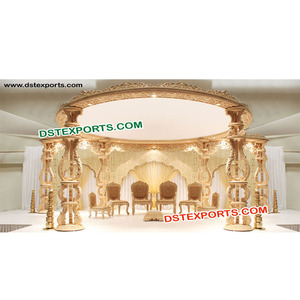 Mandap de Boda de Madera Tallada a Mano, Hermoso Mandap con Tema de Bajirao Mastani, Mandap de Boda Tradicional India, Canadá - Product Image 1