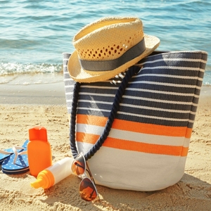 Bolsa de playa de alta calidad, Colección Premium, bolsa de playa a rayas de lona de algodón, bolsas suaves ecológicas con logotipo para venta al por mayor en India - Product Image 4