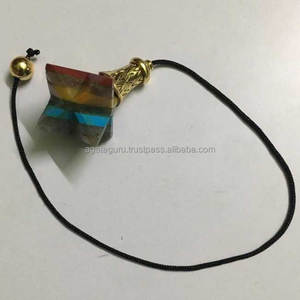 Hecho a mano Chakra Bonded Merkaba Star Péndulo Material de piedras preciosas - Product Image 1