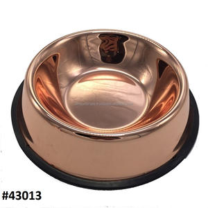 Cuencos de metal para perros de acero inoxidable con soporte negro único de gran calidad para comida o agua con artículos hechos a mano con soporte - Product Image 2