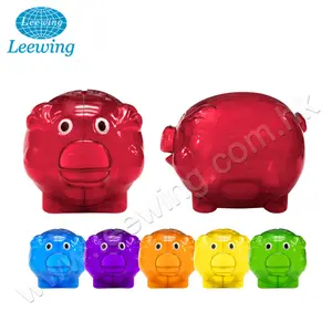 Money Box Design Promotional Item Customized Money Saving Box Plastic Piggy