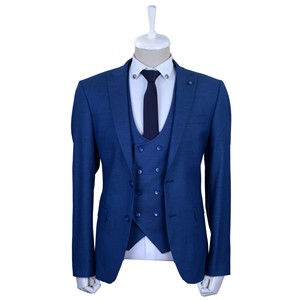 Nuevo Traje de Hombre de Diseño Italiano, Última Moda, Marcas Turcas, Alta Calidad, Mejor Precio, Color Azul, Gran Venta - Product Image 1