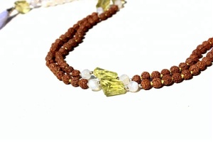 Collar Mala Bohemio de Primera Calidad, Certificado, Hecho a Mano, Unisex, con Cuentas de Piedra Lunar Facetadas, Diseño de Artista Indio - Product Image 5