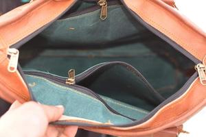 Bolso de Mano de Cuero Genuino para Mujer y Hombre, Bolso de Compras, Mochila, Forma de Cubo, 30-40L, LGB-0023 - Product Image 5