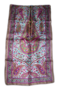 Paisley Border Design Long <b>Silk</b> <b>Scarf</b> - Product Image 5