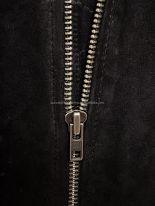 Personalizado de cuero genuino de gamuza negro MA-1 vuelo Bomber Chaqueta Hombre - Product Image 5