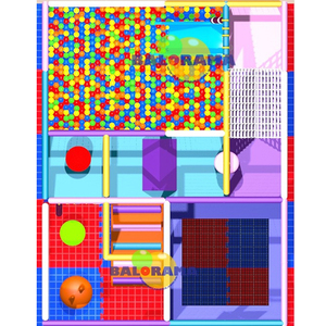 Patio de juegos para interiores con capacidad para 10 niños, 5x4x2,3 metros, fabricado por Softplaygrounf Company de Turquía - Product Image 3