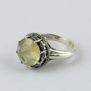 Belle bague ronde en argent Sterling 925, bijoux en argent Sterling 925, bijoux en argent indien - Product Image 3