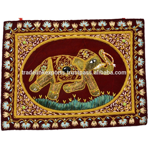 Zardozi thêu đá bán quý Wal treo Thảm cầu nguyện thủ công - Product Image 2